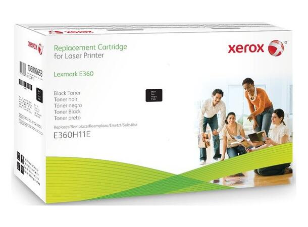 Xerox toner for Lexmark E360H11E sort E360/E460/E462, 9.000 sider ved 5% 